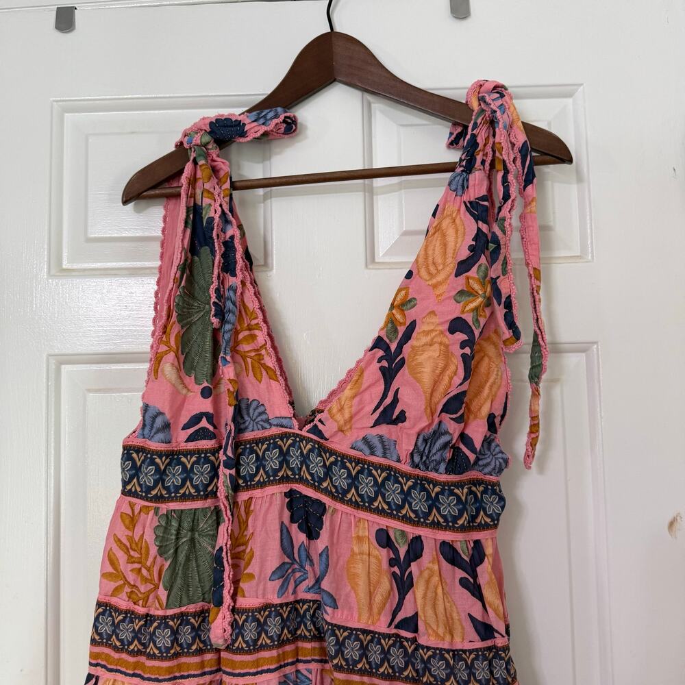 Farm Rio Seashell Tapestry Sleeveless Midi Dress Size L - Picture 7 of 11
